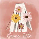 Fleurs &eacute;clatantes et livres pour Mamie